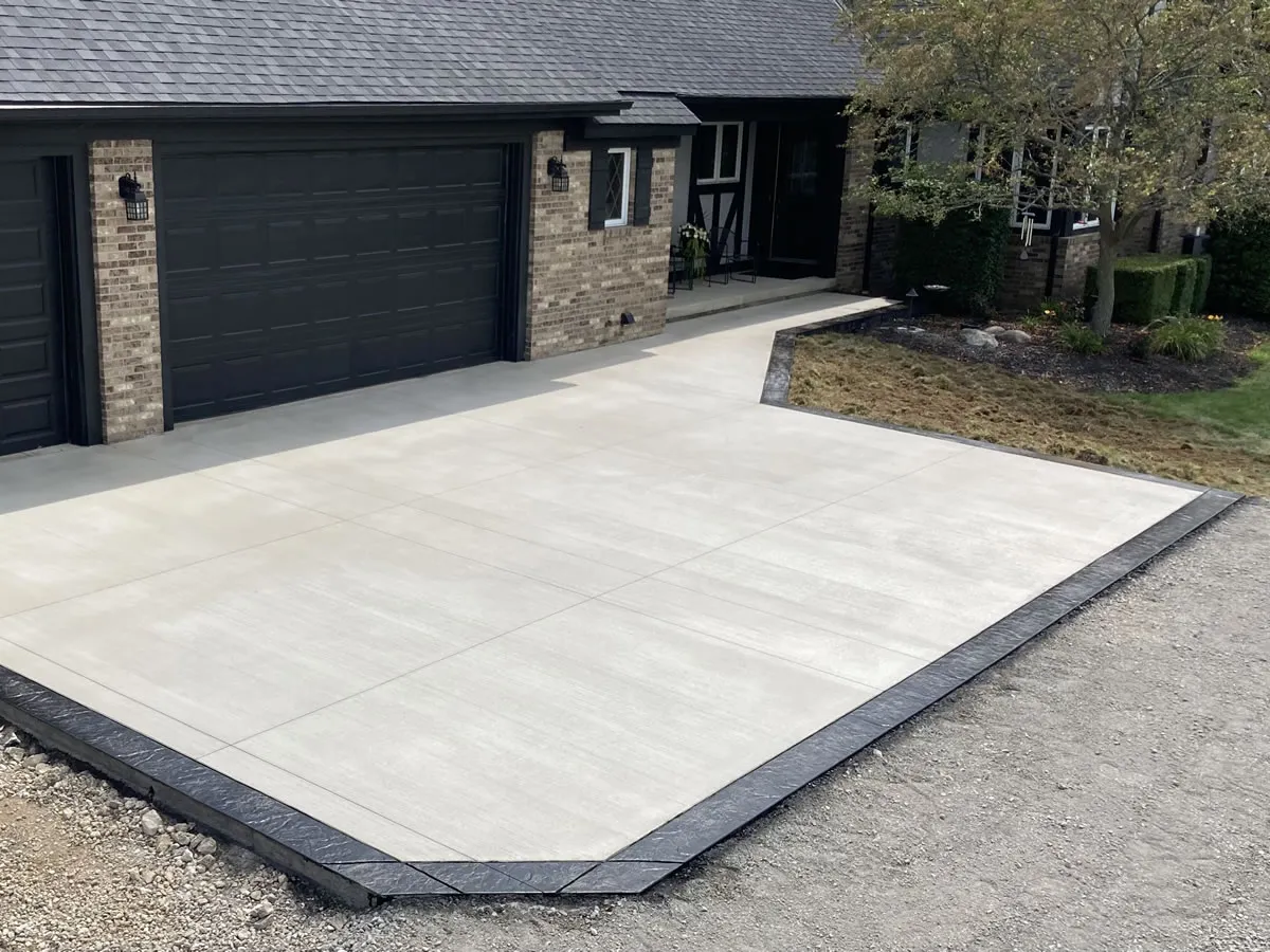 Driveway with Stamped Border