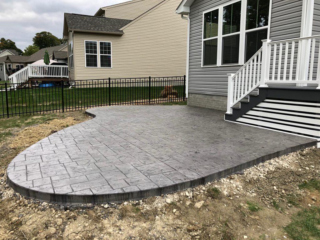 Stamped Backyard Patio